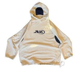**SOLD** 90’s AZ Logo Hoodie in Cream and Black